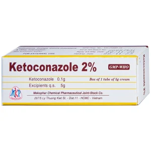 Kem bôi da Ketoconazole 2% Mekophar điều trị nấm ở da và niêm mạc (5g)