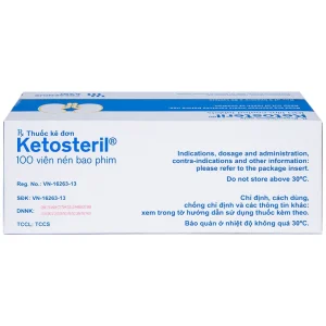 Thuốc Ketosteril Fresenius Kabi phòng ngừa và điều trị suy thận mạn (5 vỉ x 20 viên)