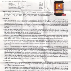 Viên nhai KiddieCal Catalent bổ sung canxi và vitamin D (30 viên)