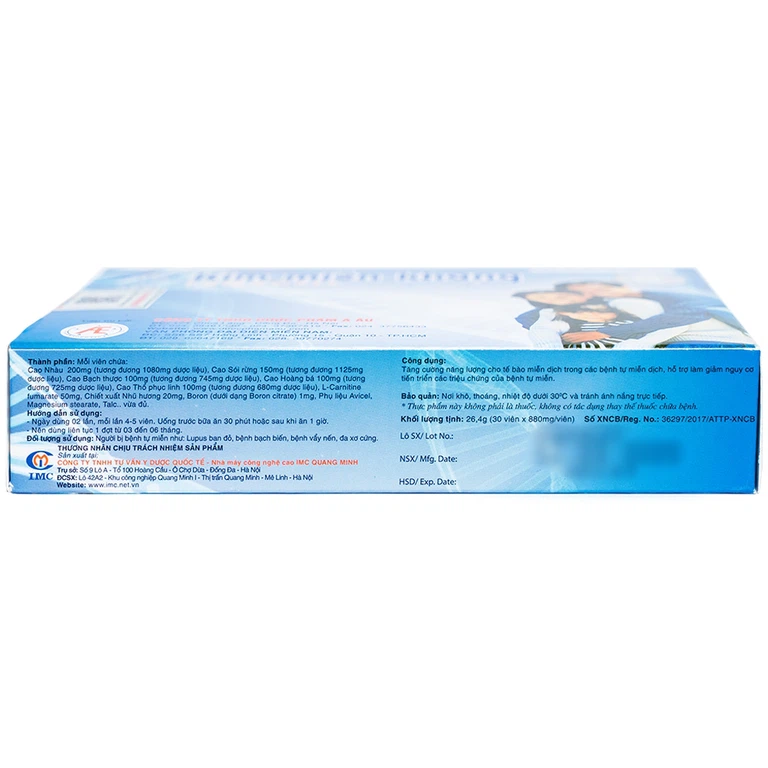 Viên uống Kim Miễn Khang IMC tăng cường năng lượng cho tế bào miễn dịch (3 vỉ x 10 viên)