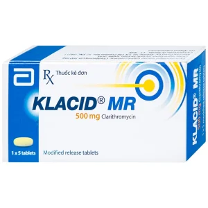 Viên nén Klacid MR 500mg Abbott điều trị nhiễm trùng đường hô hấp (1 vỉ x 5 viên)