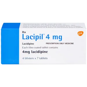 Viên nén Lacipil 4mg GSK điều trị tăng huyết áp (4 vỉ x 7 viên)
