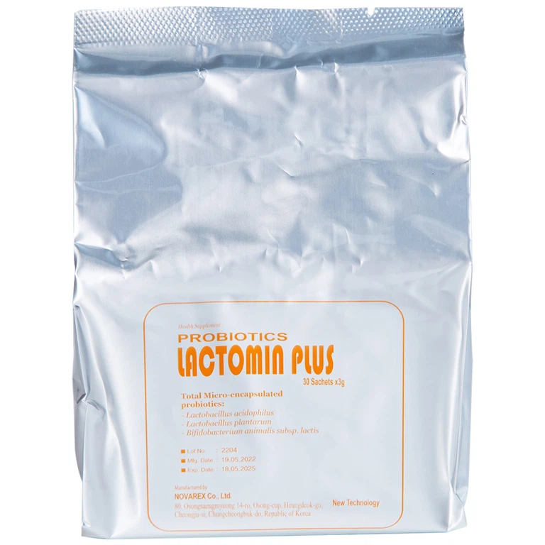 Cốm Probiotics Lactomin Plus Novarex bổ sung vi khuẩn có ích, giúp cân bằng hệ vi sinh đường ruột (30 gói)