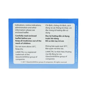 Viên nén Lamictal 25mg GSK điều trị động kinh và phòng ngừa bệnh rối loạn lưỡng cực (3 vỉ x 10 viên)