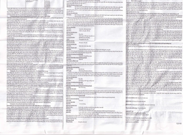 Viên nén Lamictal 25mg GSK điều trị động kinh và phòng ngừa bệnh rối loạn lưỡng cực (3 vỉ x 10 viên)