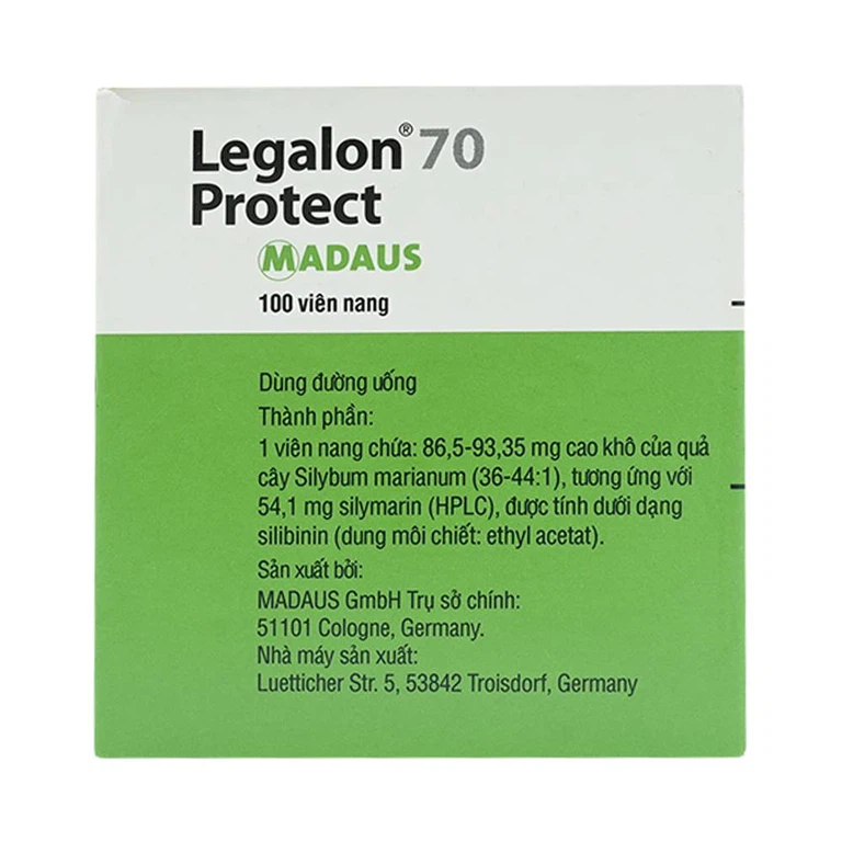 Viên nang Legalon 70 Madaus điều trị bệnh gan, nhiễm độc gan (10 vỉ x 10 viên)