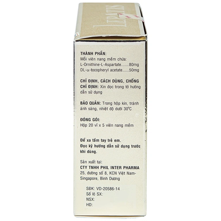 Viên nang mềm Lepatis Phil Inter hỗ trợ điều trị rối loạn chức năng gan (20 vỉ x 5 viên)