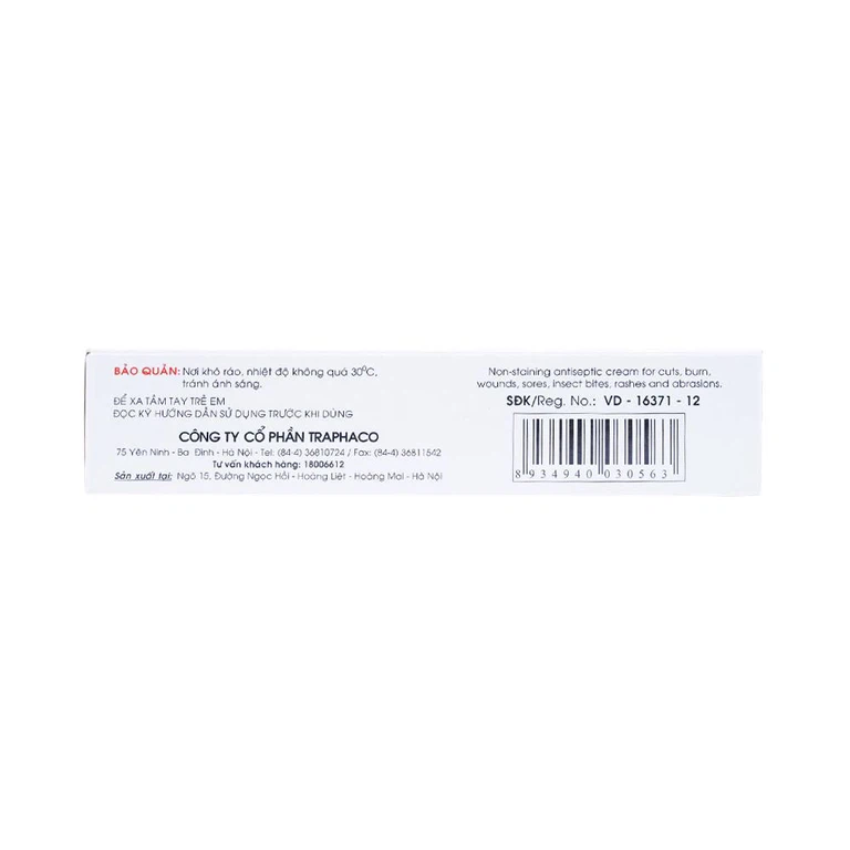 Kem bôi da Levigatus Traphaco điều trị mụn trứng cá, mụn mủ, vết thương nông, trầy da (20g)