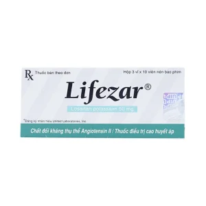 Viên nén Lifezar 50mg United điều trị cao huyết áp (3 vỉ x 10 viên)