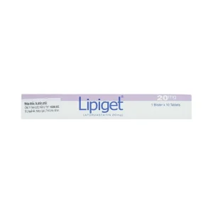 Thuốc Lipiget 20mg Getz hỗ trợ chế độ ăn kiêng trong giảm cholesterol toàn phần (1 vỉ x 10 viên)
