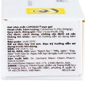 Gel nhỏ mắt Liposic Eye Gel Bausch And Lomb điều trị triệu chứng cho bệnh khô mắt (10g)