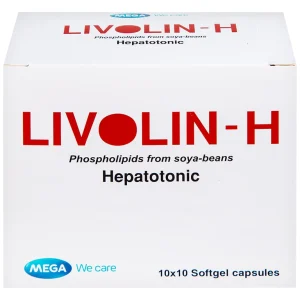 Viên nang mềm Livolin-H 300mg MEGA We care cải thiện bệnh gan, chán ăn, đau hạ sườn phải (10 vỉ x 10 viên)