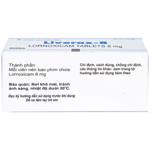 Viên nén Livorax-8 Micro giảm đau và chống viêm xương khớp (10 vỉ x 10 viên)