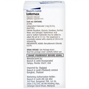 Thuốc nhỏ mắt Lotemax 0.5% Bausch & Lomb điều trị viêm kết mạc mí mắt, nhãn cầu (5ml)