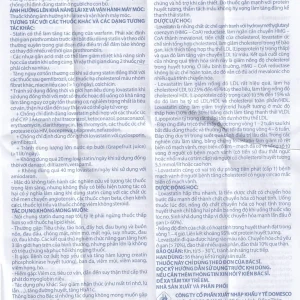 Thuốc Lovastatin 20mg Domesco phòng ngừa biến cố tim mạch (1 vỉ x 10 viên)