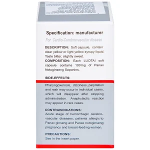 Thuốc Luotai Kunming điều trị đột quỵ, liệt nửa người (30 viên)