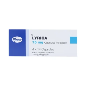 Lyrica 75mg Pfizer điều trị đau thần kinh, động kinh cục bộ (4 vỉ x 14 viên)