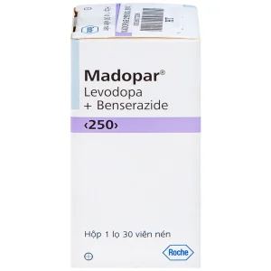 Viên nén Madopar Levodopa And Benserazide 250 Roche điều trị bệnh Parkinson vô căn (30 viên)