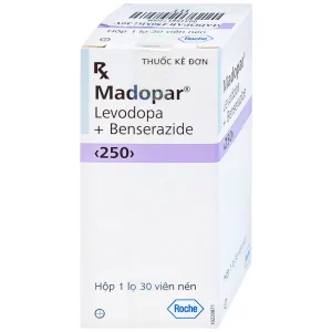 Viên nén Madopar Levodopa And Benserazide 250 Roche điều trị bệnh Parkinson vô căn (30 viên)