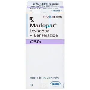 Viên nén Madopar Levodopa And Benserazide 250 Roche điều trị bệnh Parkinson vô căn (30 viên)