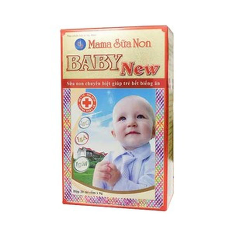 Sữa bột Mama Sữa Non Baby New bổ sung vitamin và kháng thể (20 gói x 6g)