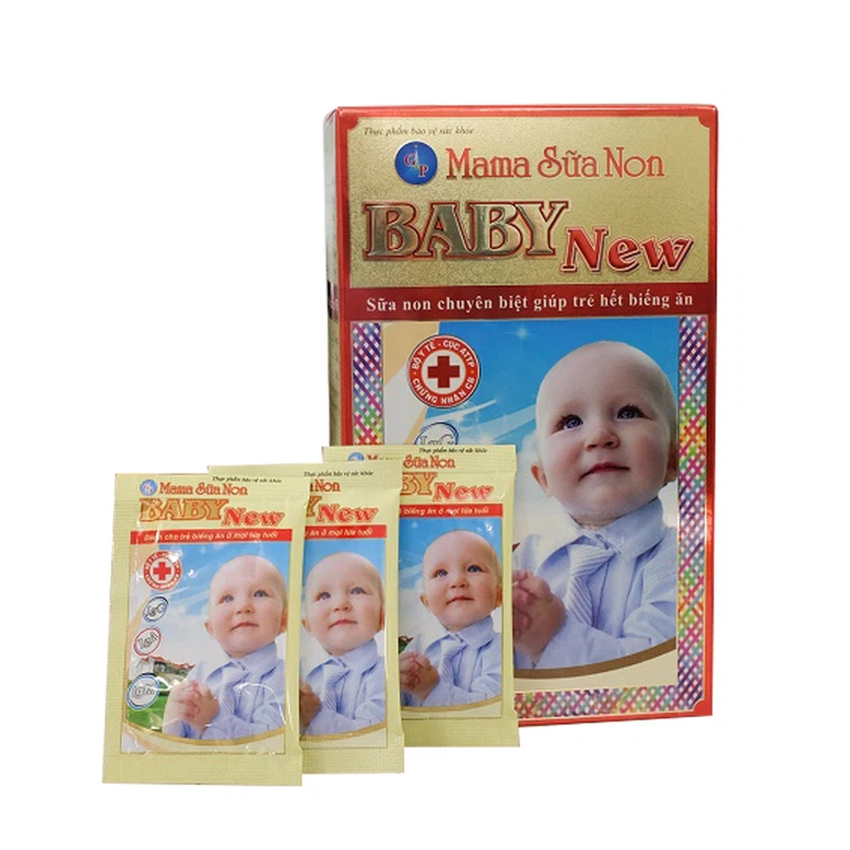 Sữa bột Mama Sữa Non Baby New bổ sung vitamin và kháng thể (20 gói x 6g)