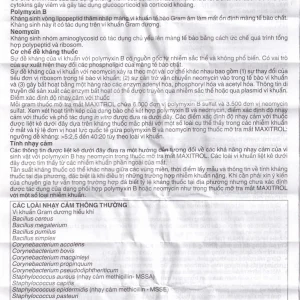 Thuốc mỡ tra mắt Maxitrol điều trị ngắn hạn các tình trạng đáp ứng với corticoid ở mắt (3,5g)