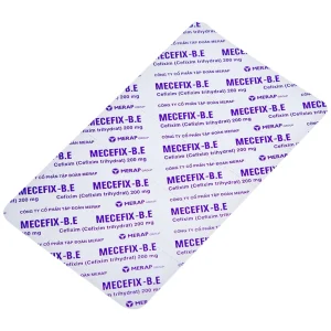 Thuốc Mecefix-B.E 200mg Merap điều trị nhiễm khuẩn đường tiết niệu, viêm tai giữa (2 vỉ x 10 viên)