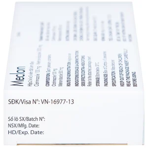 Viên đặt âm đạo Meclon Doppel Pharma điều trị viêm cổ tử cung, âm đạo (2 vỉ x 5 viên)