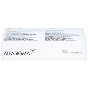 Viên đặt âm đạo Meclon Doppel Pharma điều trị viêm cổ tử cung, âm đạo (2 vỉ x 5 viên)