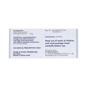 Viên nén Medexa 4mg PT. Dexa Medica chống viêm, giảm viêm khớp dạng thấp (10 vỉ x 10 viên)