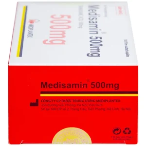Thuốc Medisamin 500mg Mediplantex điều trị chảy máu ở bệnh ưa chảy máu, rong kinh (10 vỉ x 10 viên)