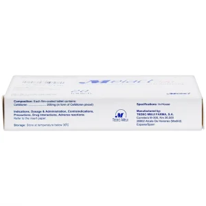 Thuốc Meiact 200mg điều trị viêm amidan, viêm họng cấp tính, viêm xoang xương hàm (2 vỉ x 10 viên)