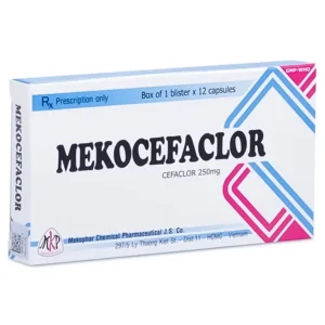 Thuốc Mekocefaclor 250mg Mekophar điều trị viêm họng, viêm phế quản, viêm admidan (1 vỉ x 12 viên)