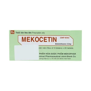 Thuốc Mekocetin 0.5mg Mekophar điều trị thấp khớp, bệnh collagen, bệnh ngoài da, dị ứng (5 vỉ x 20 viên)