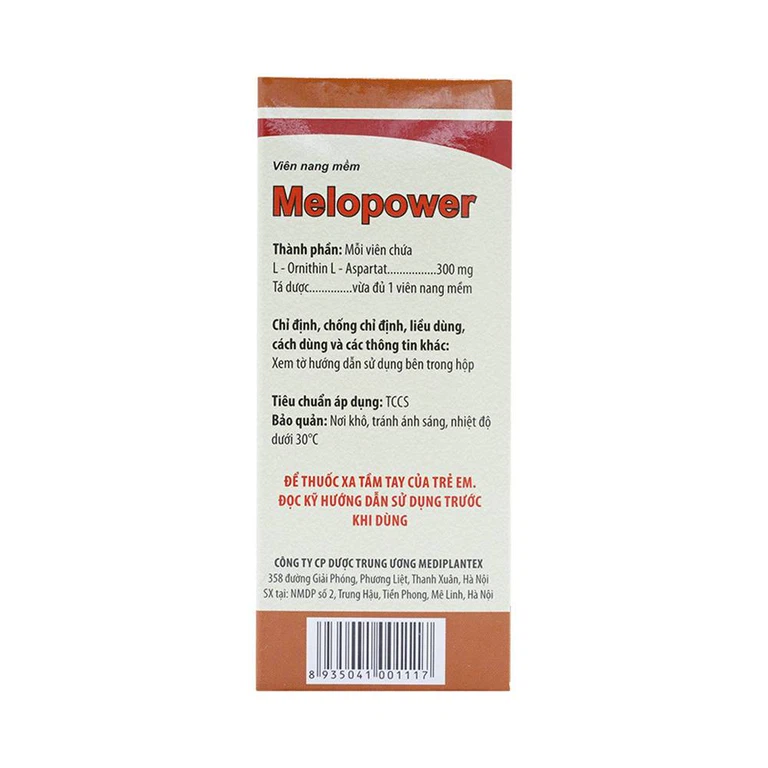Viên nang mềm Melopower 300mg Mediplantex điều trị bệnh gan (12 vỉ x 5 viên)