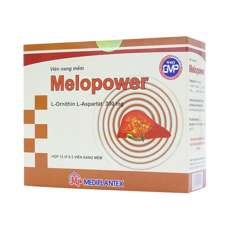 Viên nang mềm Melopower 300mg Mediplantex điều trị bệnh gan (12 vỉ x 5 viên)