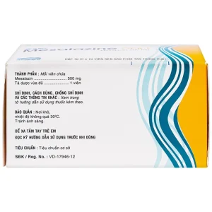 Thuốc Mesalazine 500mg SaviPharm điều trị viêm loét đại tràng (10 vỉ x 10 viên)