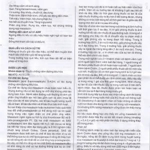 Thuốc Mesalazine 500mg SaviPharm điều trị viêm loét đại tràng (10 vỉ x 10 viên)