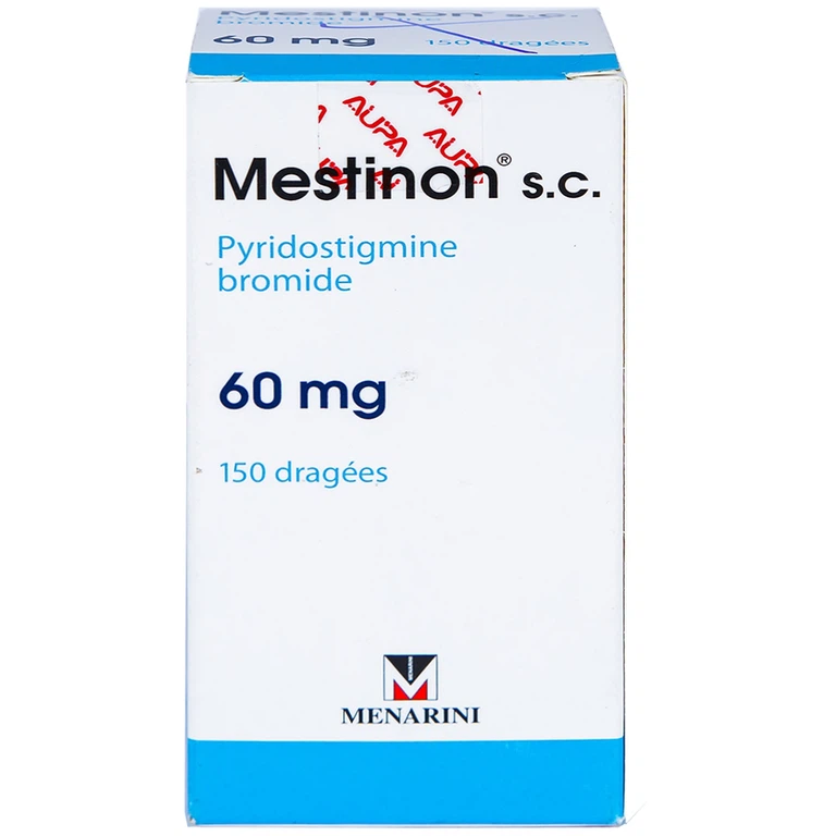 Viên nén Mestinon S.C. 60mg Menarini điều trị nhược cơ, tắc ruột do liệt ruột và bí tiểu sau phẫu thuật (150 viên)