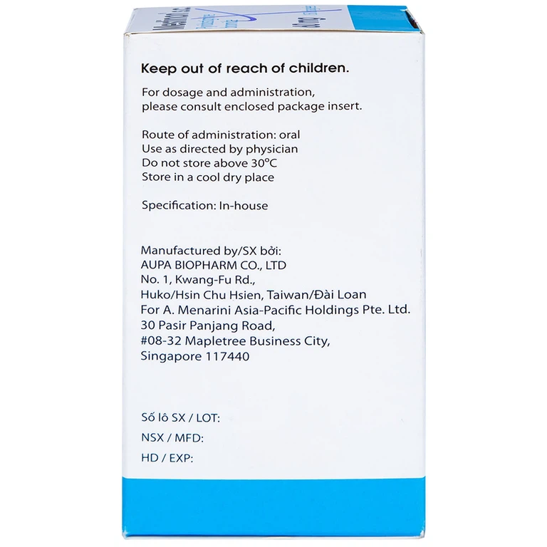 Viên nén Mestinon S.C. 60mg Menarini điều trị nhược cơ, tắc ruột do liệt ruột và bí tiểu sau phẫu thuật (150 viên)