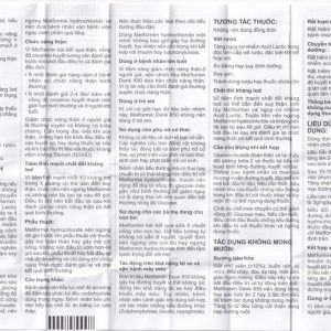 Viên nén Metformin Denk 850 điều trị đái tháo đường típ 2 (8 vỉ x 15 viên)