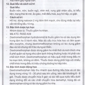 Thuốc trị ho Methorfar 15 Pharmedic dùng cho cảm lạnh, ho không đờm (10 vỉ x 10 viên)