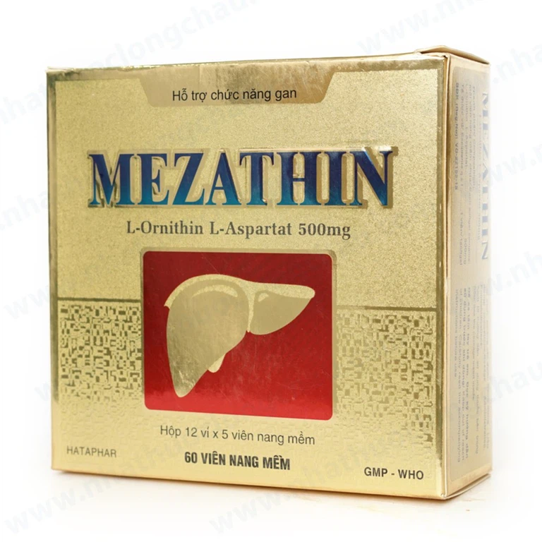 Viên nang mềm Mezathin 500mg Hataphar điều trị các bệnh về gan, chán ăn, mệt mỏi (12 vỉ x 5 viên)