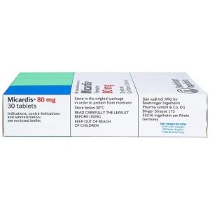 Viên nén Micardis 80mg Boehringer điều trị tăng huyết áp vô căn (3 vỉ x 10 viên)