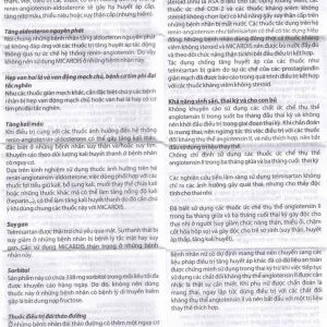 Viên nén Micardis 80mg Boehringer điều trị tăng huyết áp vô căn (3 vỉ x 10 viên)