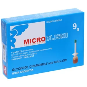 Dung dịch thụt trực tràng Microclismi Nova Argentia điều trị táo bón (6 túi x 1 tuýp x 9g)