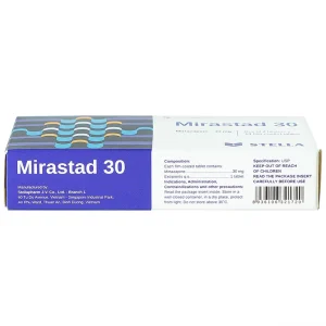 Viên nén Mirastad 30 Stella điều trị trầm cảm, duy trì cân bằng tinh thần (2 vỉ x 14 viên)