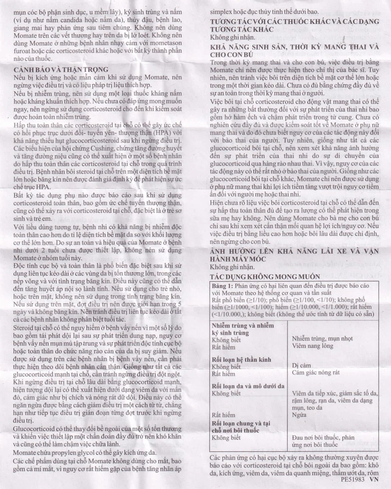 Kem bôi da Momate Glenmark điều trị viêm và ngứa bệnh vẩy nến (15g)