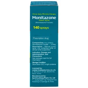 Hỗn dịch xịt mũi Monitazone Nasal Spray điều trị và phòng ngừa viêm mũi dị ứng (18ml)